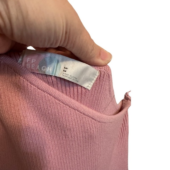 Lilac Wave Ribbed-Knit Waverly Wide-Leg Off-Shoulder Jumpsuit - Picture 3 of 7